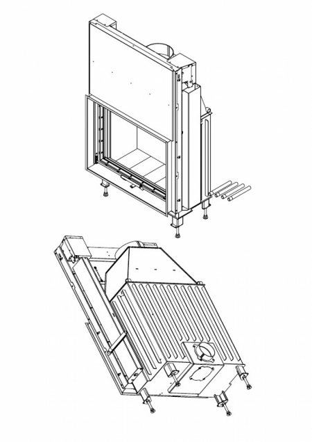 Топка каминная ТКТ 11.0-01 "FENIX 900"