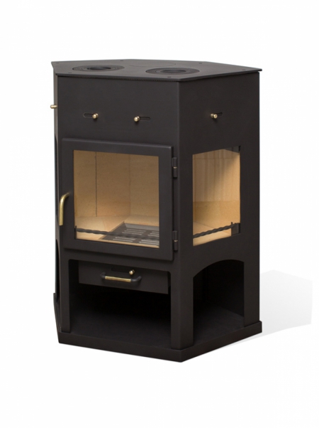 Печь-камин “Енисей  с плитой” АОТ-11,0