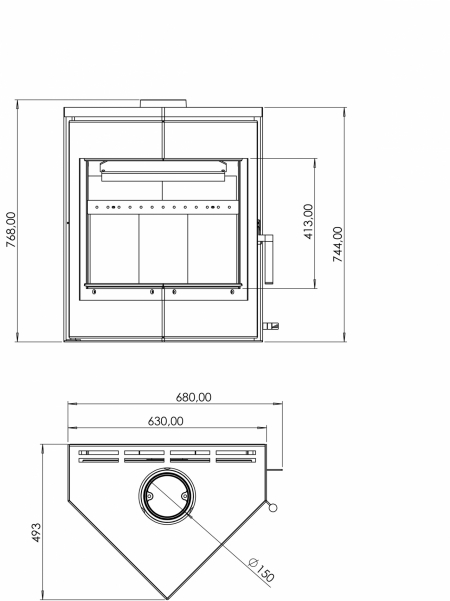 Печь-камин “ЛеМан“ АОТ-6.0
