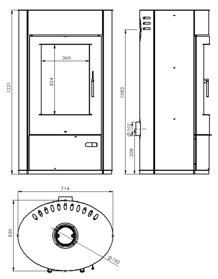 Печь-камин “ДУНАЙ” АОТ 11.0