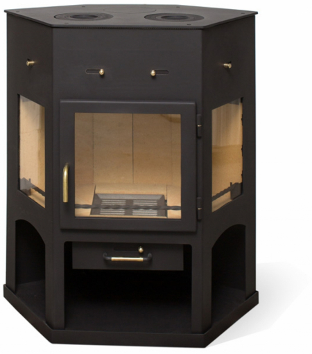 Печь-камин “Енисей  с плитой” АОТ-11,0