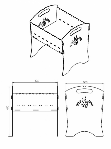 Мангал М-01 (3мм)