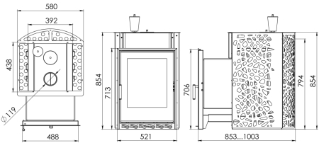 Печь банная ПБМ 20_ЗК ULTRA