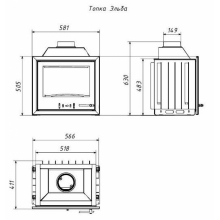Топка каминная ТКТ-9,0-01  (в модификации "Эльба")