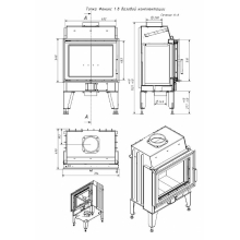Топка каминная ТКТ 10.0-02 (в модификации "Fenix 1")