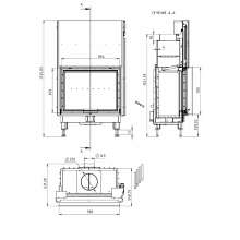 Топка каминная ТКТ 11.0-01 "FENIX 900"