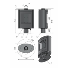Печь-камин “Свитязь” АОТ-7,0-01