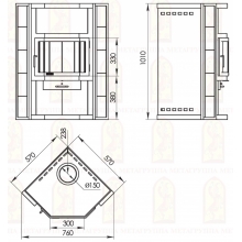 Печь-камин “Амур” АОТ-9,0-04