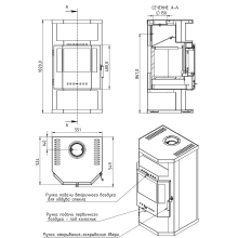 Печь-камин “Ангара” АОТ-9,0-02