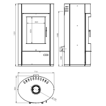 Печь-камин “ДУНАЙ” АОТ 11.0