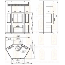 Печь-камин “Енисей” АОТ-11,0