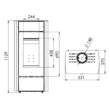 Печь-камин “Нарочь” АОТ 7.0-01