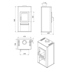 Печь-камин “Нарва” АОТ-6,0-01