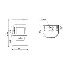 Печь-камин “Ока” АОТ-6,0