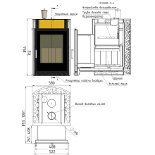 Печь банная ПБМ 20_ЗК ULTRA