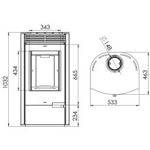 Печь-камин “Сена” АОТ-7,0-01